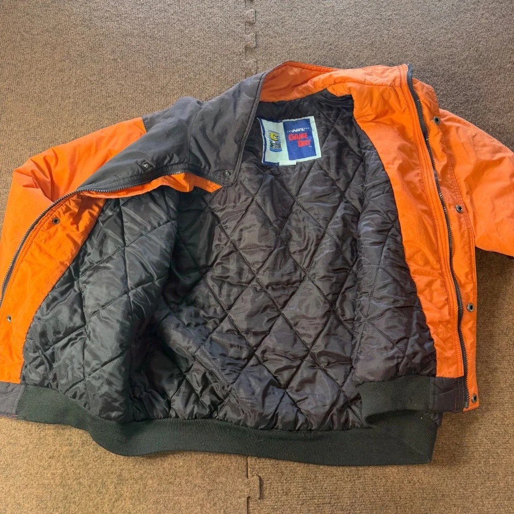 Vintage NFL Cleveland Browns Bomber Jacket Competitor Game Day Brown Orange Larg